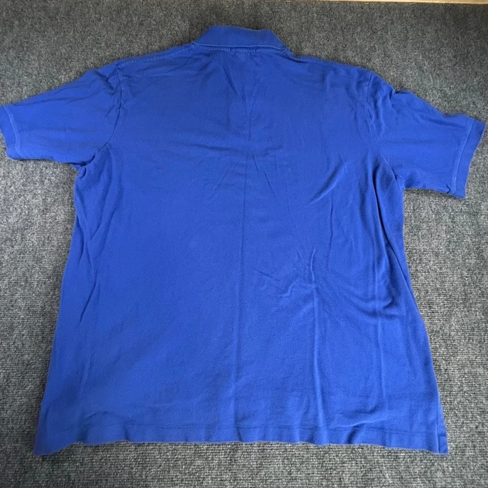 Polo Ralph Lauren Mens 2XLT Tall Blue Short Sleeve Pique Polo Orange Pony Logo